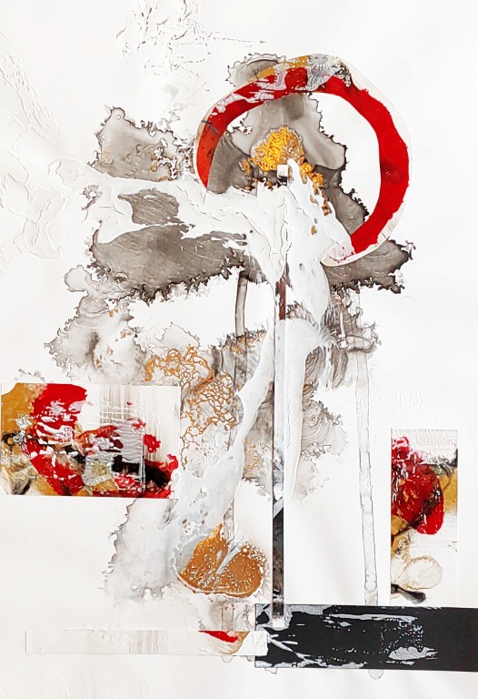30x42, mixed -media auf steinpapier